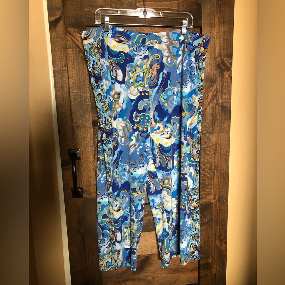 "Liquid knit" cropped wide leg pant by Susan Graver